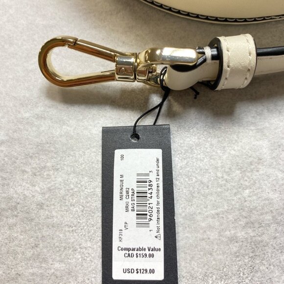 Kate Spade KF319 Script Logo Leather Bag Strap in Meringue Multi - Picture 7 of 7